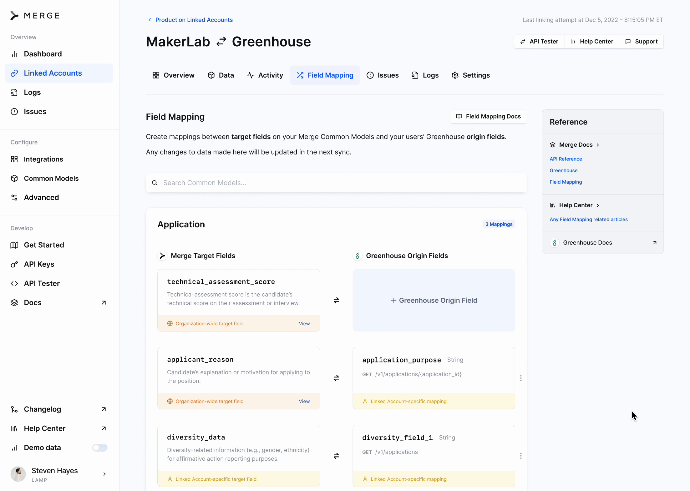 beta prototype of dashboard Linked Account-level