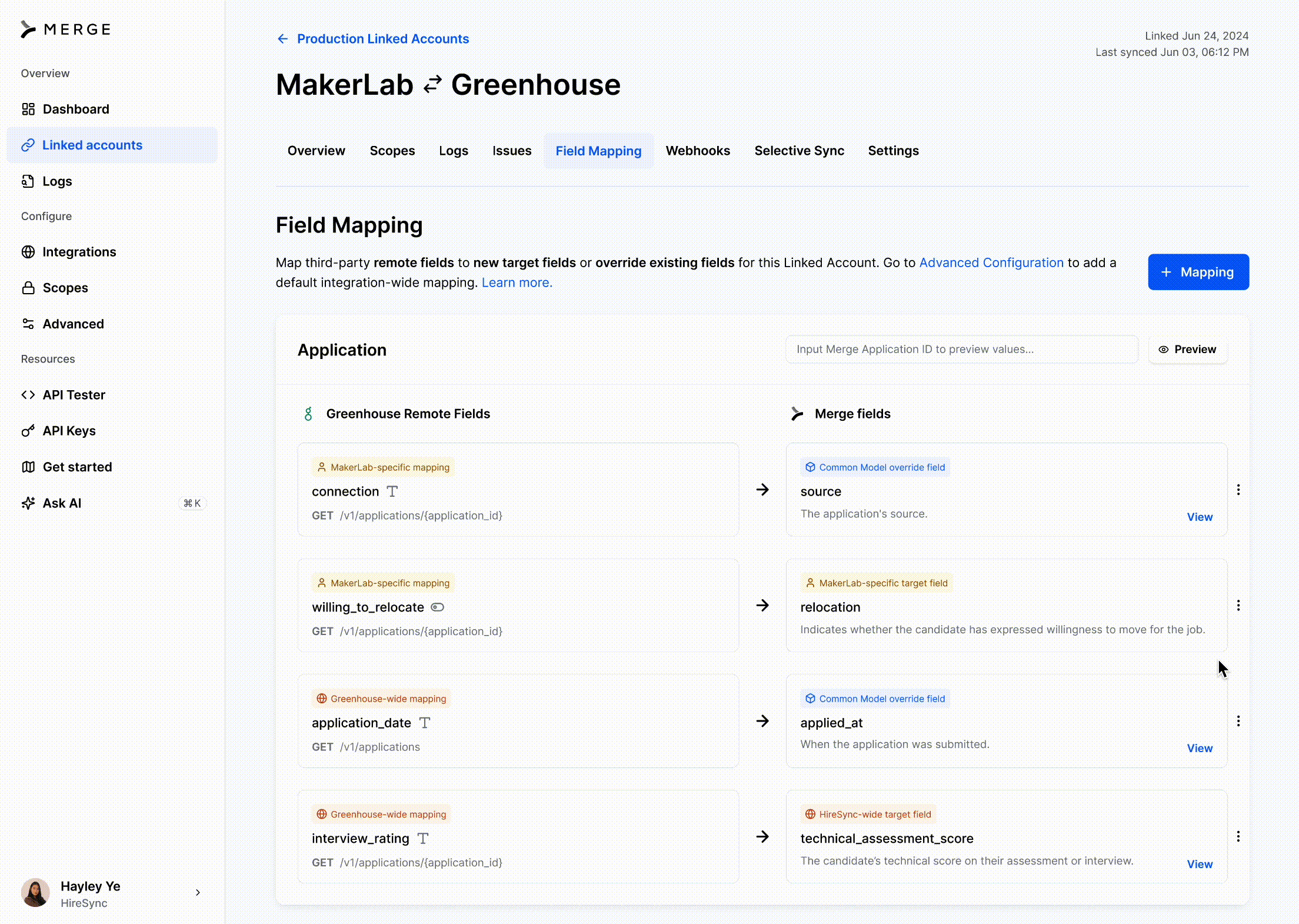 gif of preview mapping values prototype