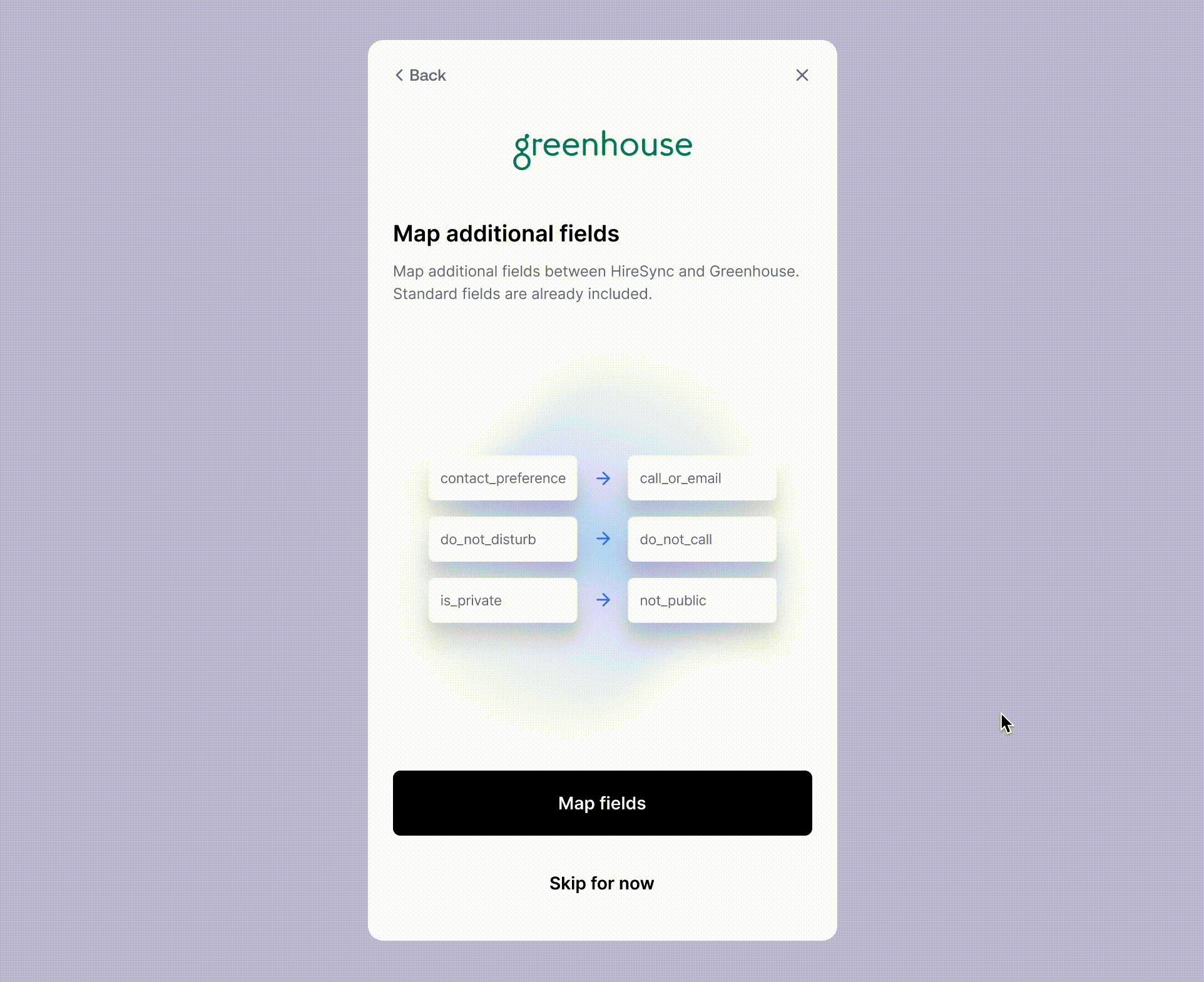 gif of wide Merge Link interface prototype